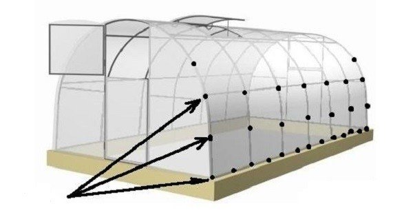 Строение теплицы из поликарбоната